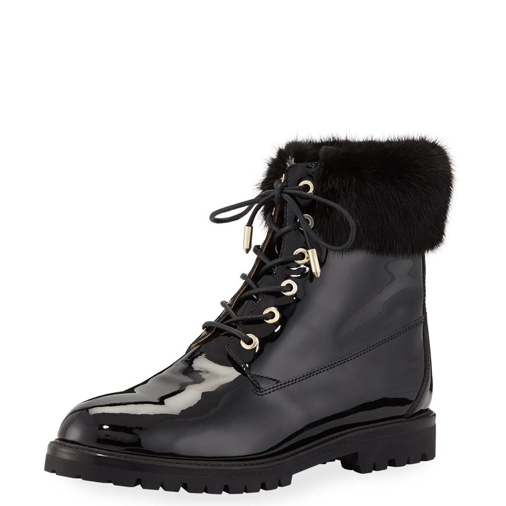 Aquazurra boot with mink fur